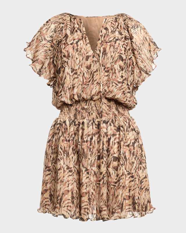 Felicia Pleated Mini Dress